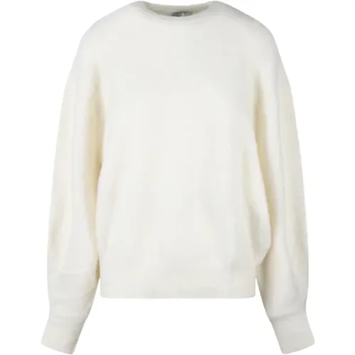 Alpaca Blend Crew Neck Oversized Sweater , Damen, Größe: S - NUDE - Modalova