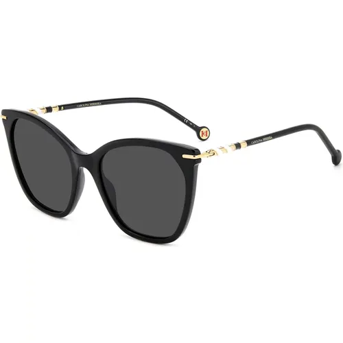 Schwarze/Graue Sonnenbrille HER 0091/S,Her 0091/S Sunglasses - Carolina Herrera - Modalova