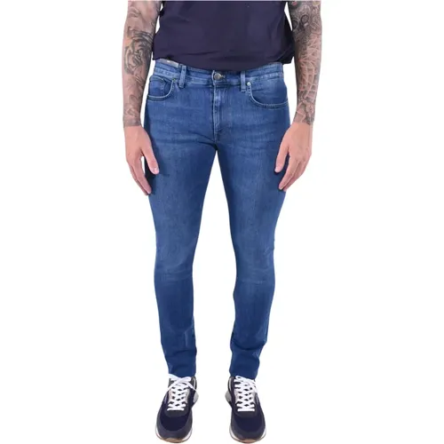 Weiche Stretch-Denim-Jeans , Herren, Größe: W35 - PT Torino - Modalova