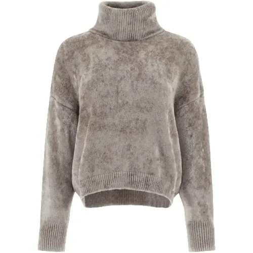 Stylish Crop Ciniglia Sweaters , female, Sizes: XS, S - Herno - Modalova