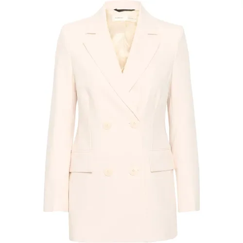 Vanilla Blazer with Classic Collar and Flap Pockets , female, Sizes: S, XL - InWear - Modalova
