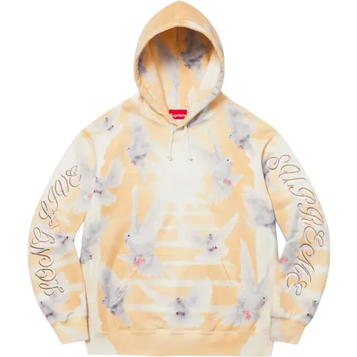 Limited Edition Doves Hoodie Tan , male, Sizes: L, M, S - Supreme - Modalova