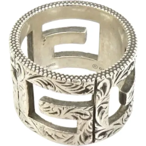 Pre-owned Silver rings , female, Sizes: ONE SIZE - Gucci Vintage - Modalova