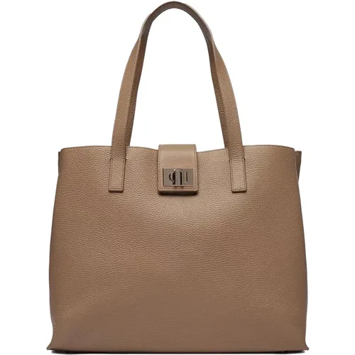 Elegant Tote Bag with Snap Buttons , female, Sizes: ONE SIZE - Furla - Modalova