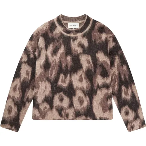 Brauner All-Over Print Pullover - Munthe - Modalova