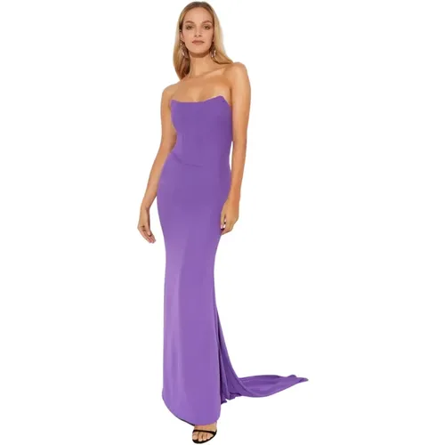 Lila Maxikleid mit Off-Shoulder - Giuseppe Di Morabito - Modalova