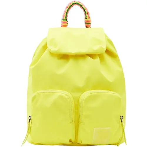 Plain Zip Backpack for Women , female, Sizes: ONE SIZE - Desigual - Modalova