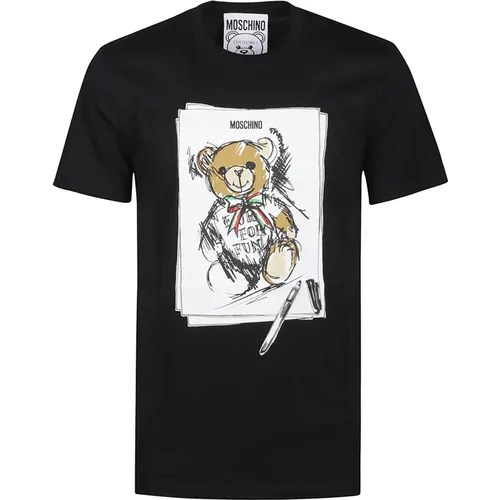 Niedliches Bärenprint T-Shirt - Moschino - Modalova