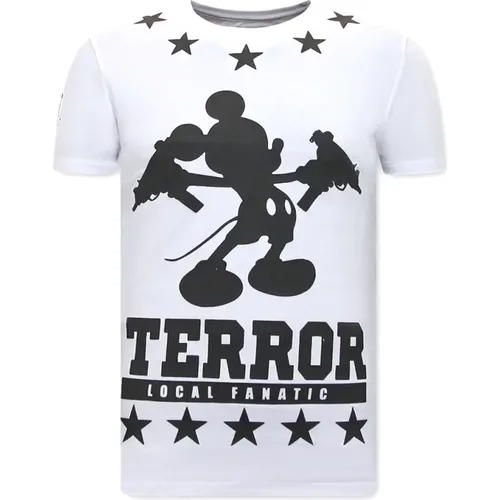 Herr T Shirt Terror Mouse , Herren, Größe: S - Local Fanatic - Modalova