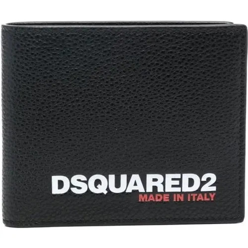 Logo Print Folded Wallet , male, Sizes: ONE SIZE - Dsquared2 - Modalova