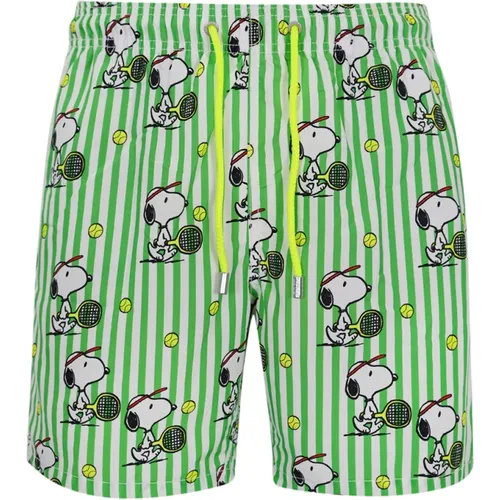 Snoopy Tennis Stripes Swimwear , male, Sizes: L, XL - MC2 Saint Barth - Modalova