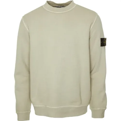 Diagonal Weave Sweatshirt with Round Neck , male, Sizes: L, S, M - Stone Island - Modalova