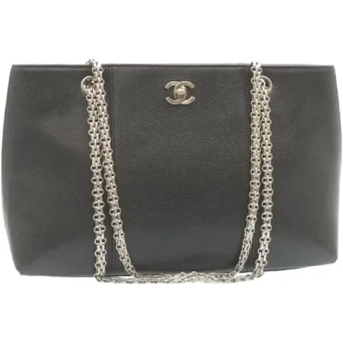 Gebrauchte schwarze Lederschultertasche - Chanel Vintage - Modalova