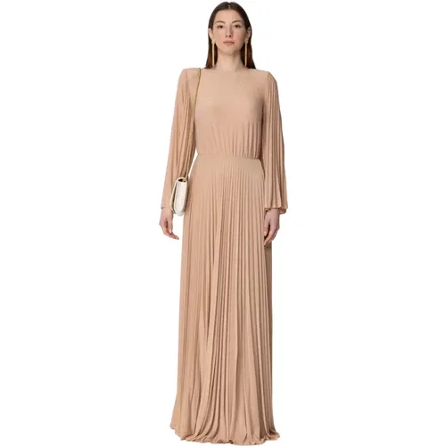 Red Carpet Plissierter Lurex-Kleid , Damen, Größe: L - Elisabetta Franchi - Modalova