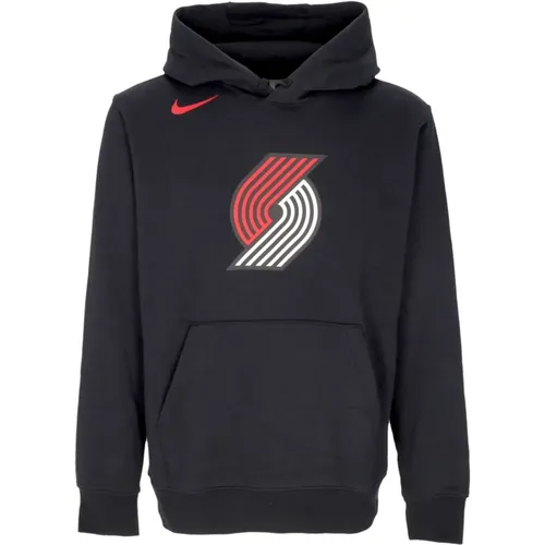 Portland Trail Blazers Kapuzenpullover Schwarz , Herren, Größe: M - Nike - Modalova