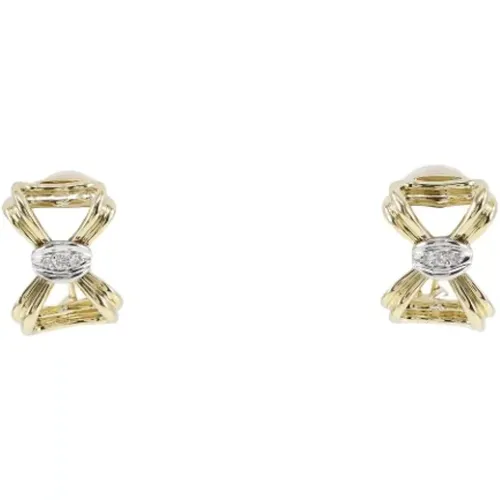 Pre-owned Gold earrings , female, Sizes: ONE SIZE - Tiffany & Co. Pre-owned - Modalova