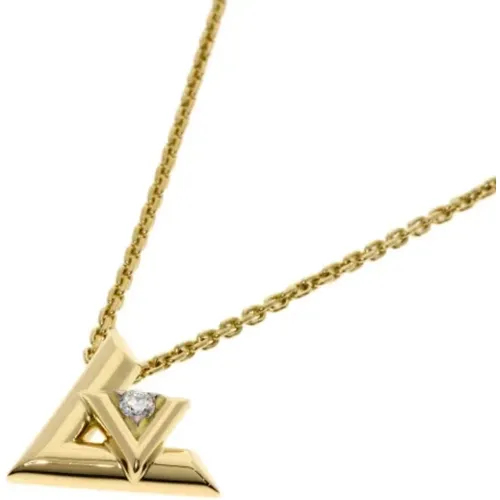 Pre-owned Gold necklaces , female, Sizes: ONE SIZE - Louis Vuitton Vintage - Modalova