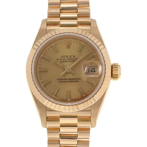 Pre-owned Gold Metal Rolex Watch , female, Sizes: ONE SIZE - Rolex Vintage - Modalova