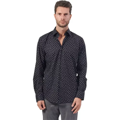 Moderne Schwarzes Hemd mit Regular Fit , Herren, Größe: 2XL - Hugo Boss - Modalova