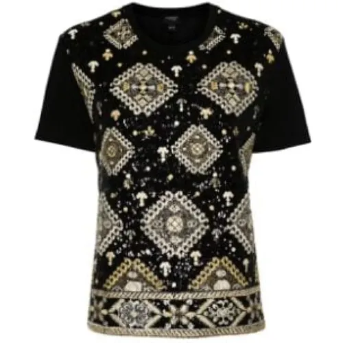 Sequin Diamond Pattern T-Shirt , female, Sizes: L, S - Giambattista Valli - Modalova