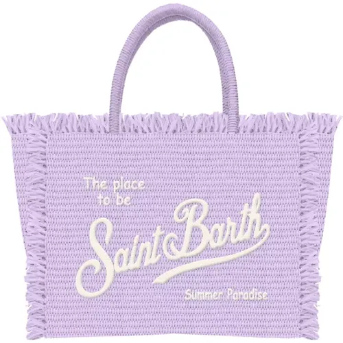 Straw Vanity Bag Beach Leisure White , female, Sizes: ONE SIZE - MC2 Saint Barth - Modalova