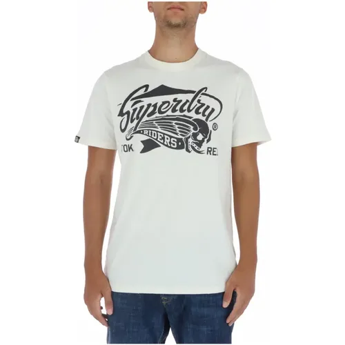 Weißes Print T-Shirt für Männer - Superdry - Modalova