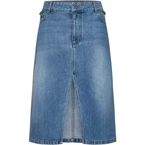 Denim Skirt with Chain-Link Detailing , female, Sizes: XS, M, S - Stella Mccartney - Modalova