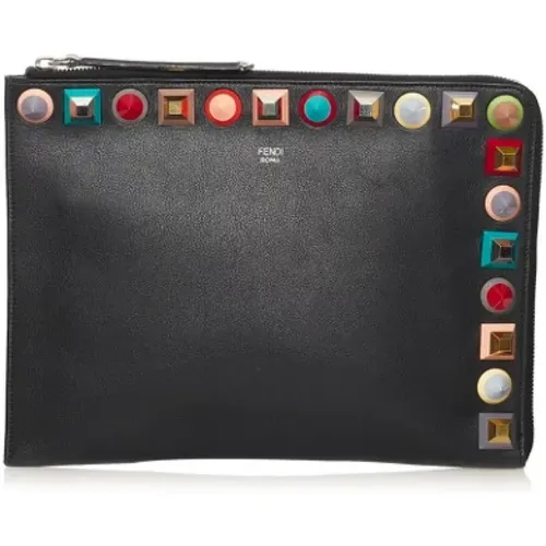 Pre-owned Leather Fendi Clutch , female, Sizes: ONE SIZE - Fendi Vintage - Modalova