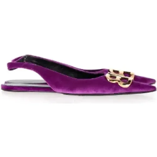 Pre-owned Velvet sandals , female, Sizes: 3 UK - Balenciaga Vintage - Modalova