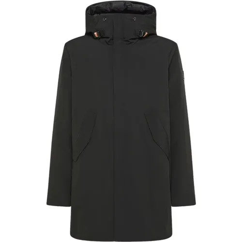 Schwarzer Parka Mantel Polyester Nero , Herren, Größe: L - DEKKER - Modalova