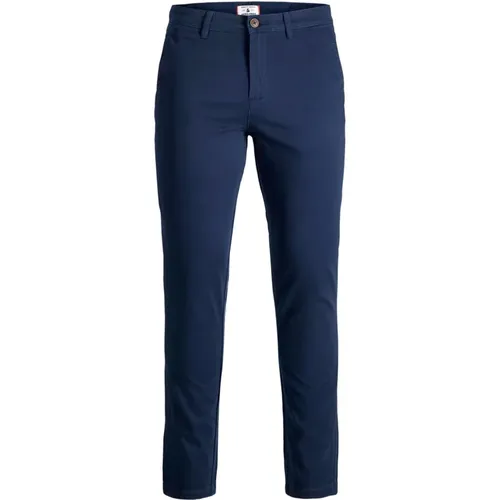 Slim Trousers - Spring/Summer Collection , male, Sizes: W36 L32, W33 L30, W33 L32, W30 L30, W34 L32 - jack & jones - Modalova