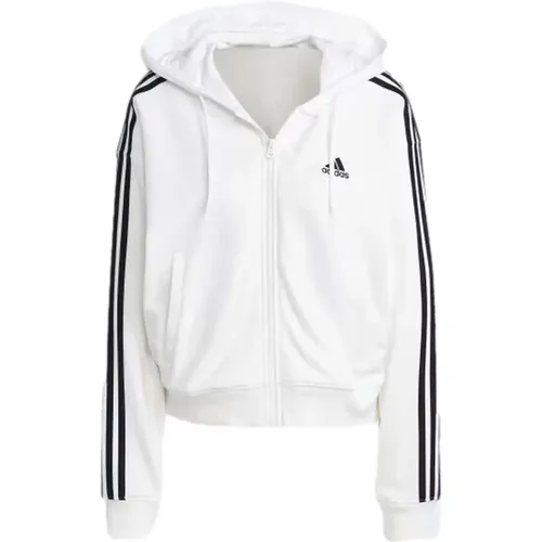 Stripes French Terry Hoodie , Damen, Größe: L - Adidas - Modalova