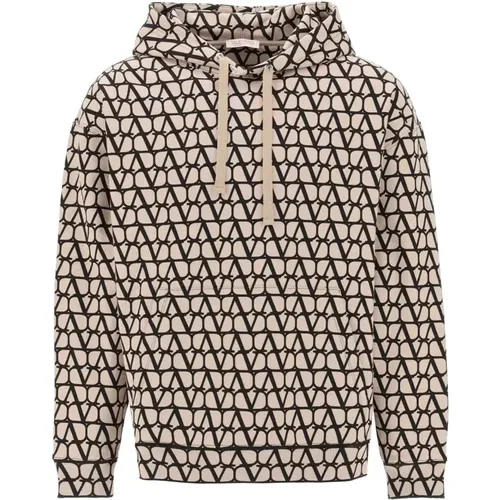 Cotton Sweatshirt with Drawstring Hood , male, Sizes: S - Valentino Garavani - Modalova