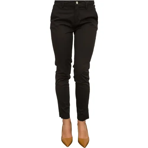 Stilvolle High Waist Schwarze Chino Hose , Damen, Größe: W29 - Liu Jo - Modalova