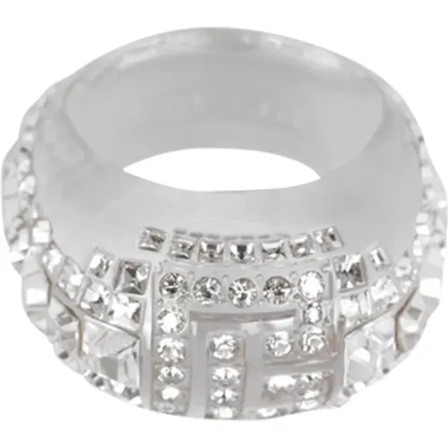 Transparenter Ring mit Strasssteinen , Damen, Größe: M - Balmain - Modalova