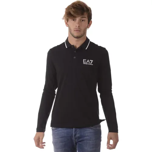 Klassisches Polo Shirt für Männer , Herren, Größe: M - Emporio Armani EA7 - Modalova