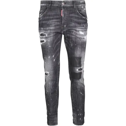 Schwarze Slim-Fit Jeans für jeden Anlass , Herren, Größe: XS - Dsquared2 - Modalova