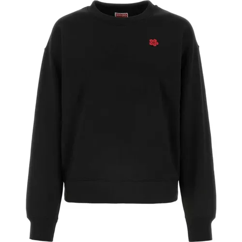 Stilvolles Schwarzes Baumwoll-Sweatshirt , Damen, Größe: XL - Kenzo - Modalova