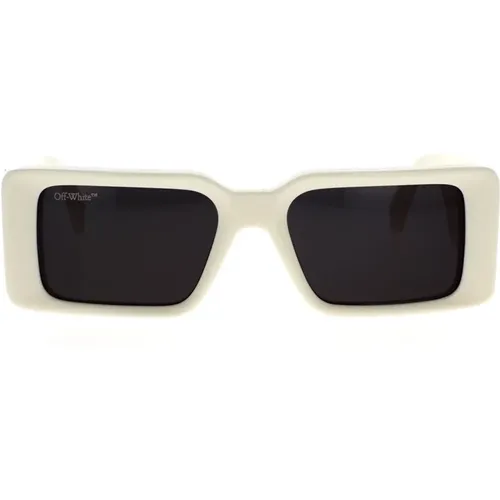 Off , Milano 10107 Rectangular Sunglasses , unisex, Sizes: 54 MM - Off White - Modalova