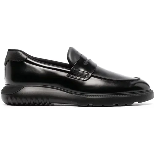 Schwarze flache Schuhe für Frauen - Hogan - Modalova