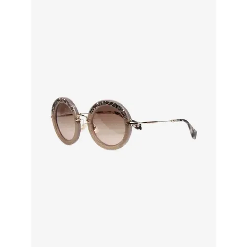 Pre-owned Glass sunglasses , female, Sizes: ONE SIZE - Miu Miu Pre-owned - Modalova