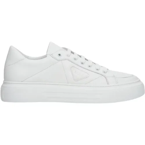 Weiße Leder Low-Top Sneakers Moderne Eleganz - Estro - Modalova