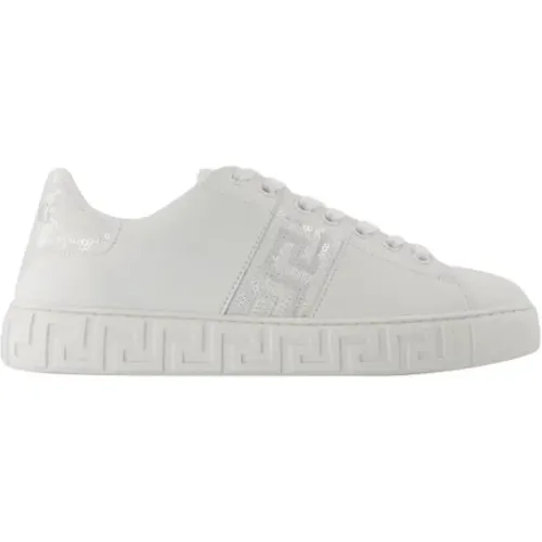 Baumwolle sneakers , Damen, Größe: 40 EU - Versace - Modalova