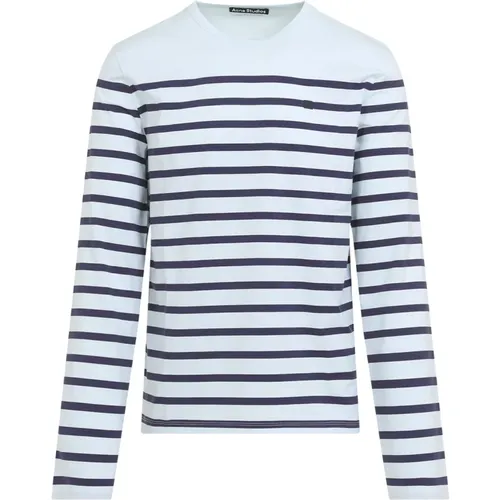 Hellblaues Langarm-T-Shirt - Acne Studios - Modalova