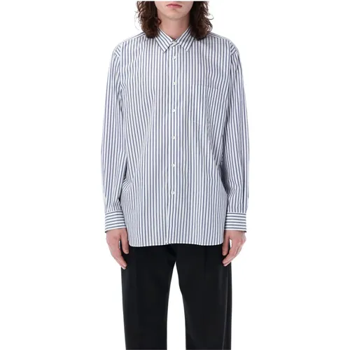 Striped Cotton Shirt White , male, Sizes: XL - Comme des Garçons - Modalova
