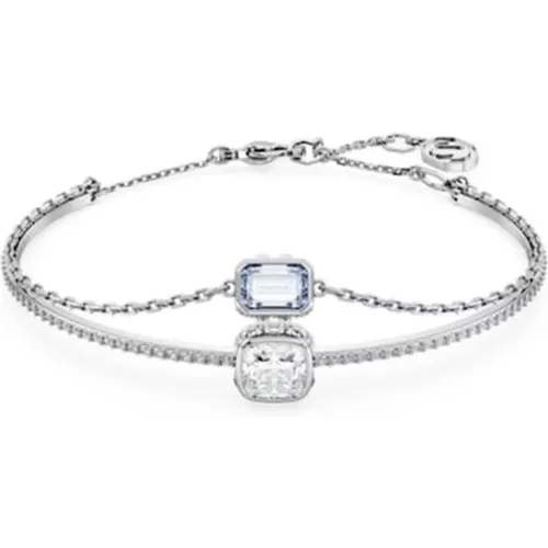 Stilla Bracelet, Blue Rhodium Plated , female, Sizes: ONE SIZE - Swarovski - Modalova