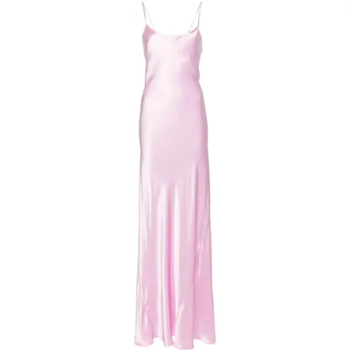 Rosa Satin Slip Kleid - Victoria Beckham - Modalova