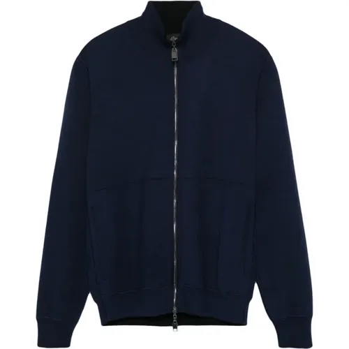 Blauer Zip-up Cardigan Casual Stil - Brioni - Modalova