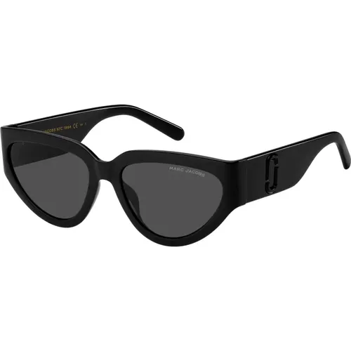 Schwarz/Graue Sonnenbrille , Damen, Größe: 57 MM - Marc Jacobs - Modalova