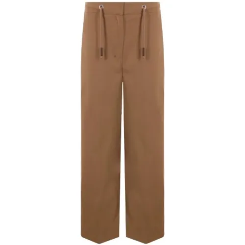 Cropped Cotton Twill Trousers , female, Sizes: S, 2XS - Max Mara - Modalova
